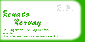 renato mervay business card